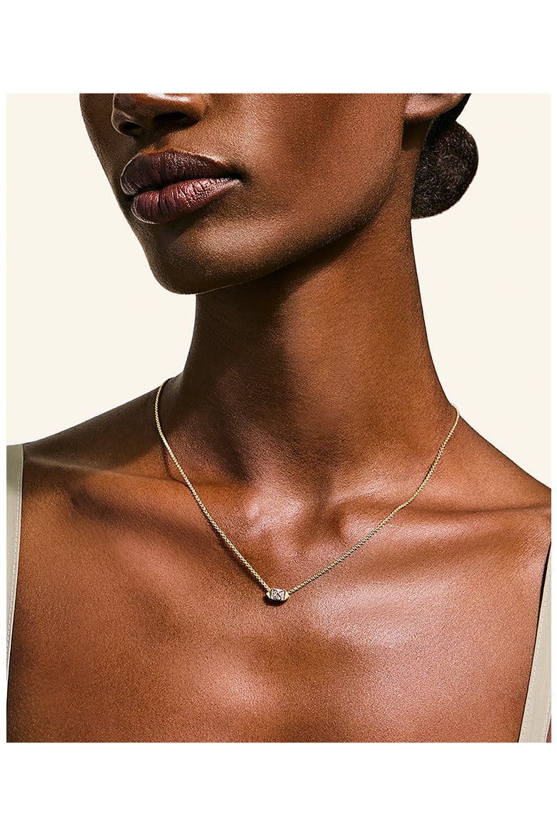 Icon Stud Pavé Diamond Pendant Necklace, Alternate, color, GOLD