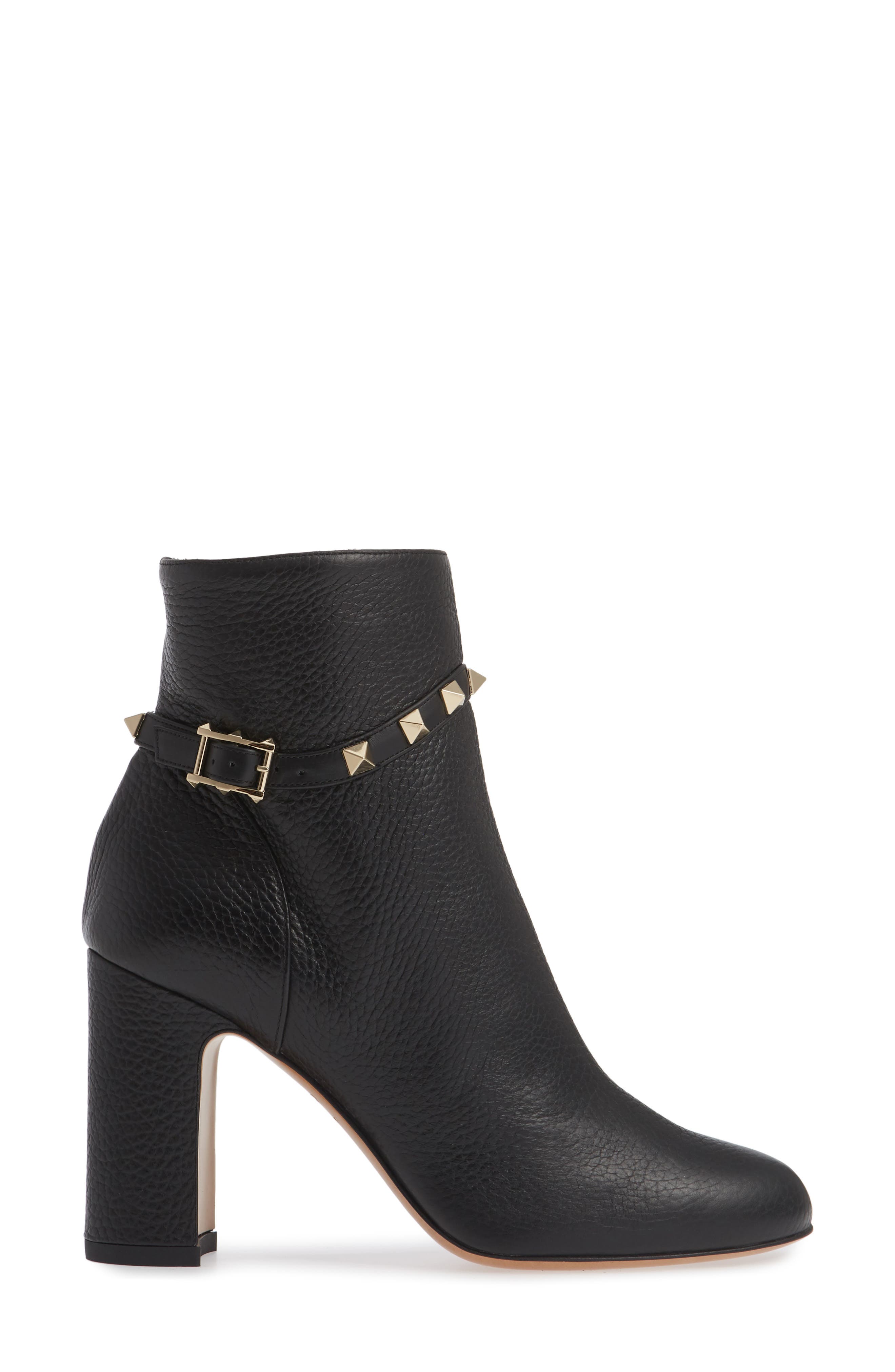 Valentino Garavani Rockstud Buckle Bootie, Alternate, color, 