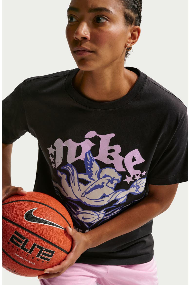Cotton Graphic T-Shirt, Alternate, color, OFF NOIR