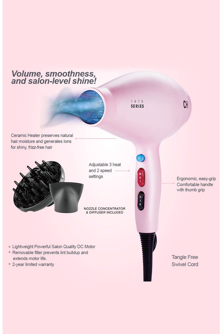1875 Series Hair Dryer, Alternate, color, NO COLOR