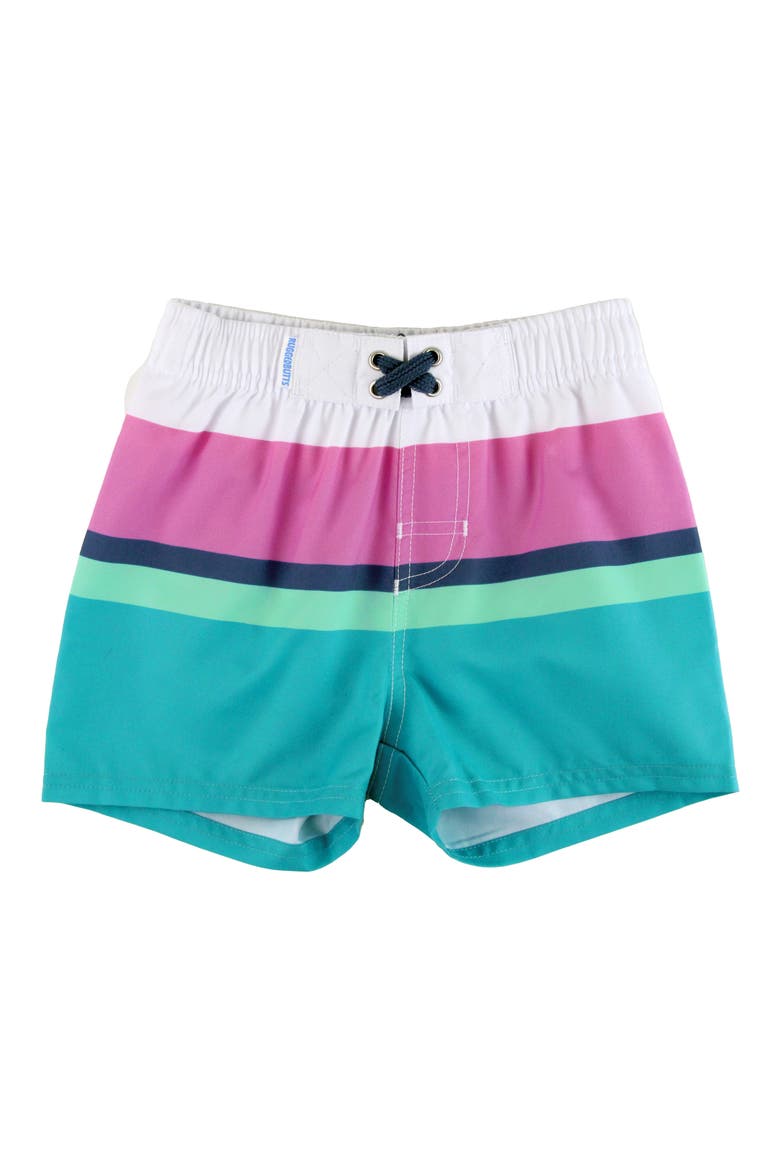 Kids' Stripe Swim Trunks, Main, color, WHITE