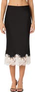 ASTR the Label Shantel Lace Trim Midi Skirt