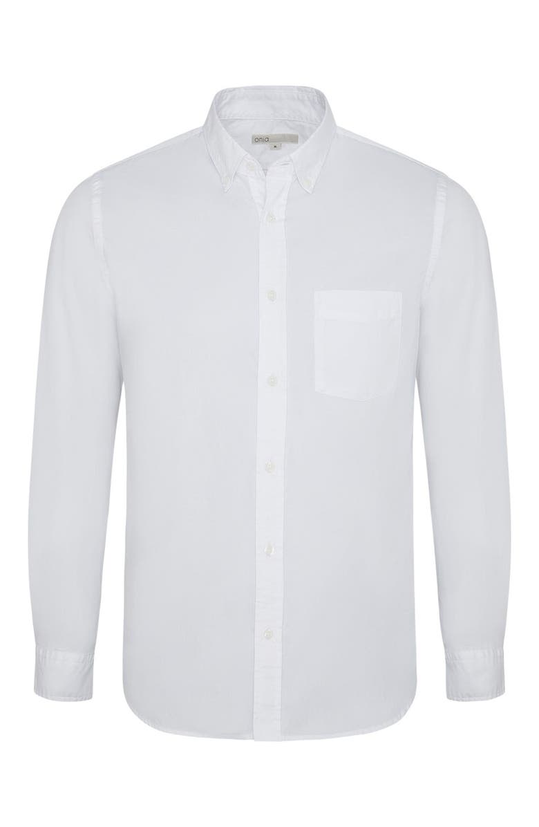 Onia Oxford Long Sleeve Button Down, Alternate, color, White