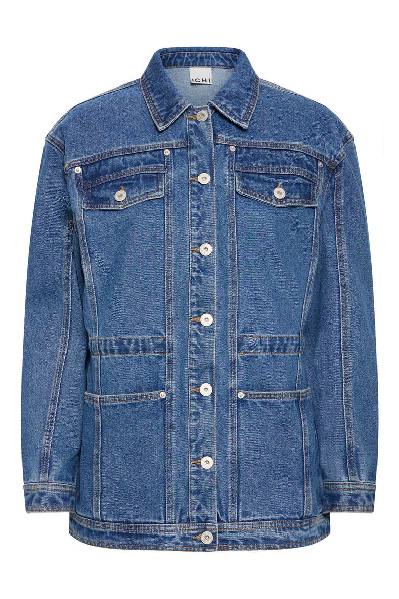 Ihmianna Denim Jacket, Alternate, color, WASHED MED. BLUE