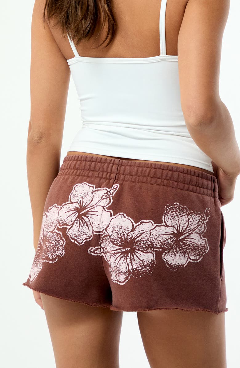 PacSun Hibiscus Core Micro Shorts, Alternate, color, Brown