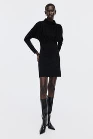 H&M Gathered Turtleneck Dress