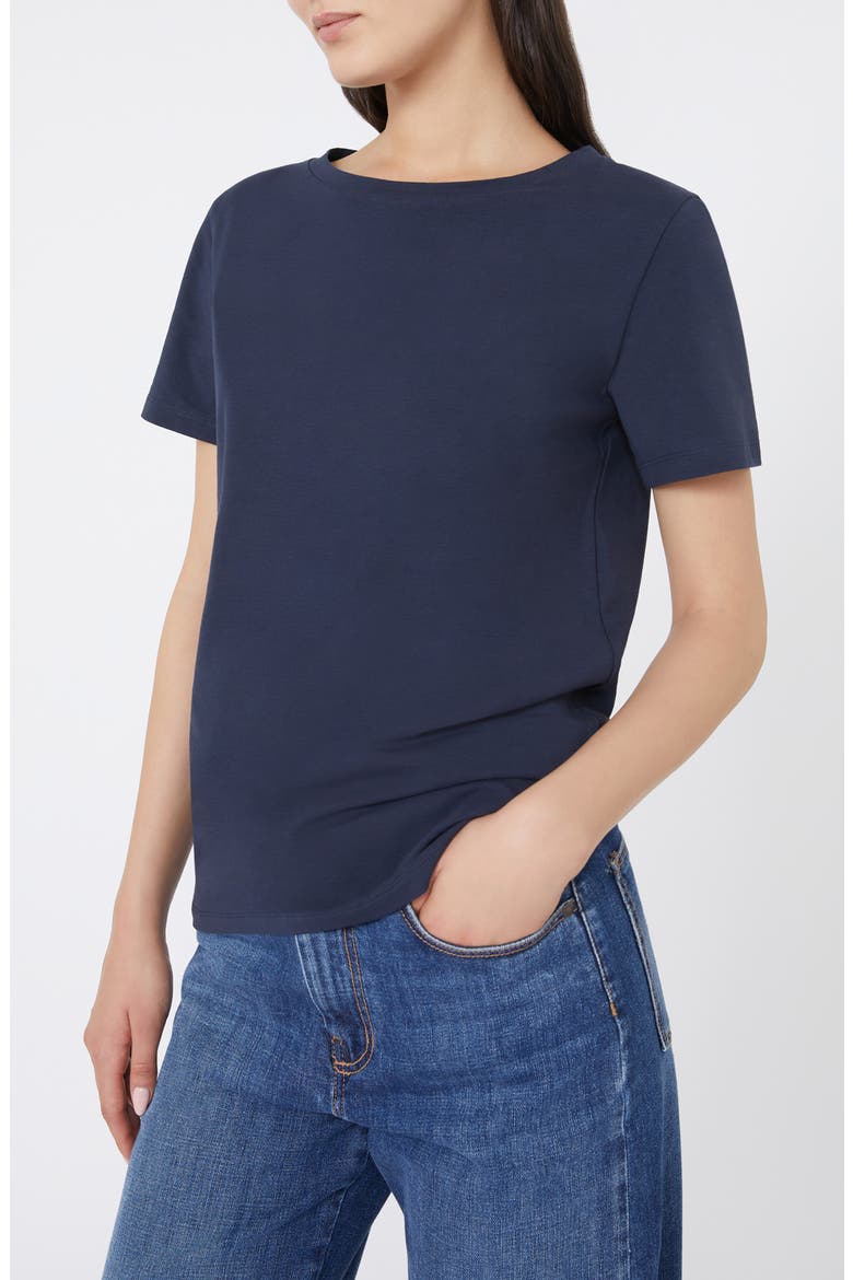 Crewneck Jersey T-Shirt, Alternate, color, NAVY