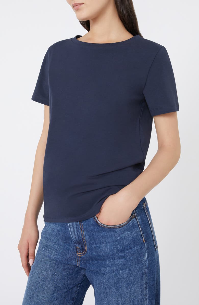 Weekend Max Mara Crewneck Jersey T-Shirt, Alternate, color, Navy