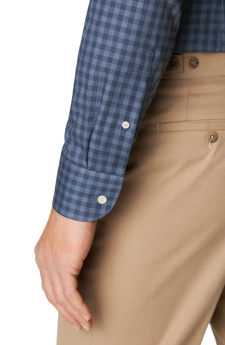 Eton Slim Fit Check Flannel Shirt, Alternate, color,