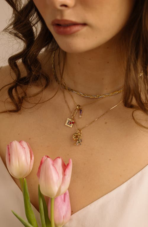 Local Eclectic I Love You Statement Charm In Gold