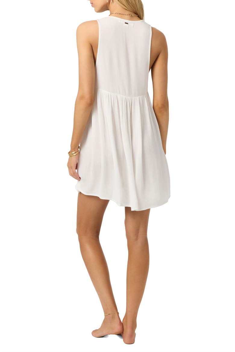 Saltwater Solids Teddy Cover-Up Minidress, Alternate, color, VANILLA