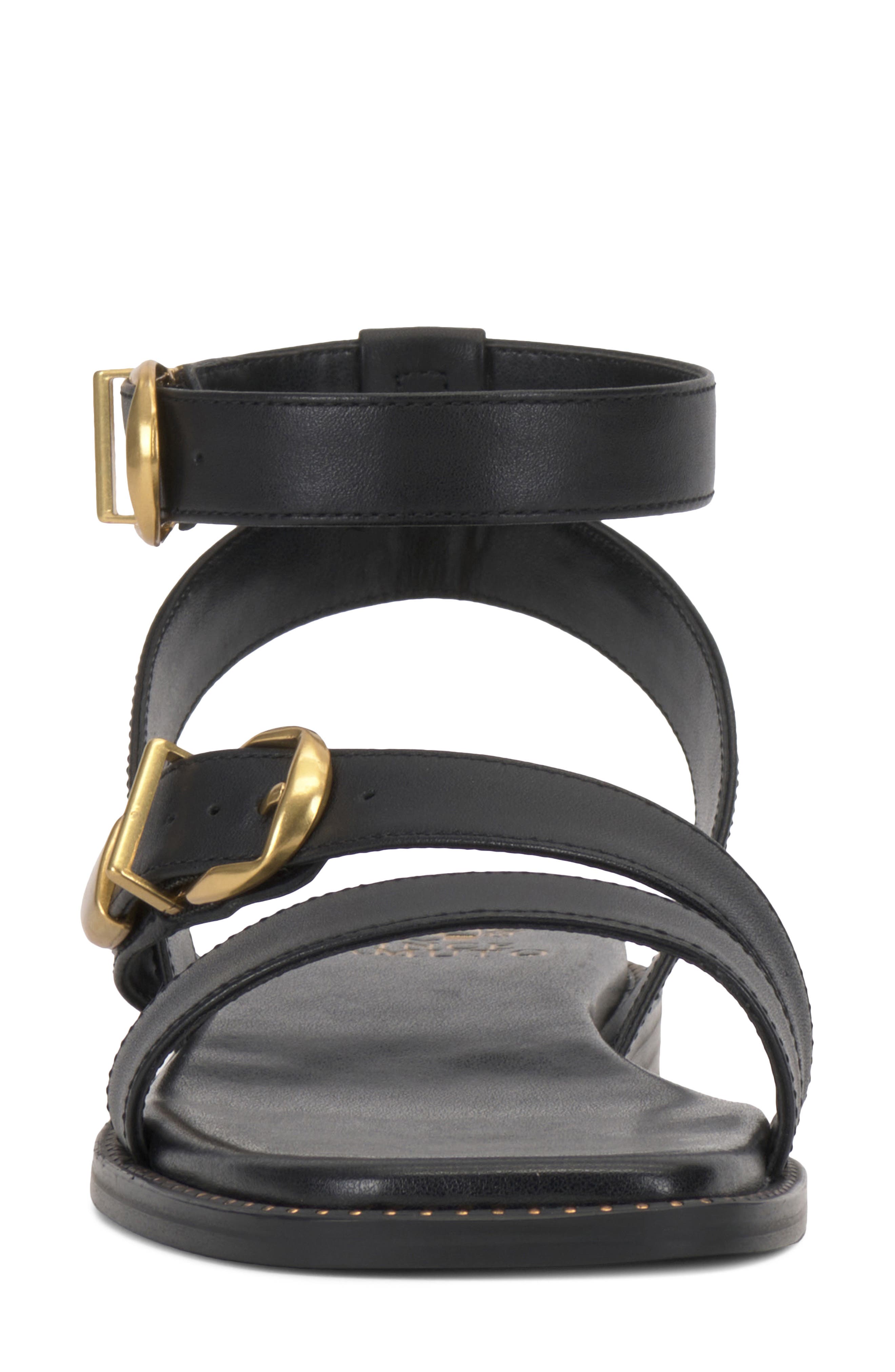 Vince Camuto Neiko Ankle Strap Sandal, Alternate, color, Black