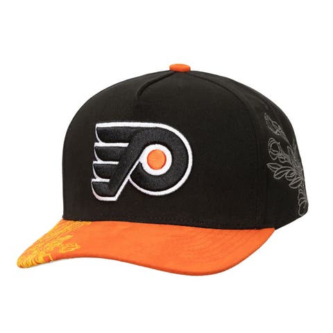 Black/Orange Philadelphia Flyers May Flowers Pro Crown Adjustable Hat