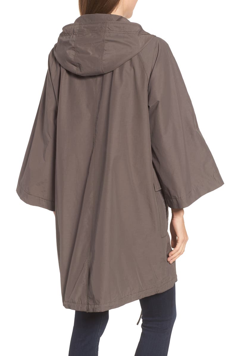 Eileen Fisher Hooded Organic Cotton & Nylon Jacket, Alternate, color,