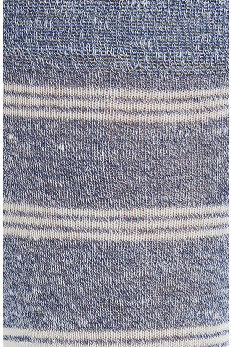 Stripe Linen & Cotton Blend Dress Socks, Alternate, color, NAVY