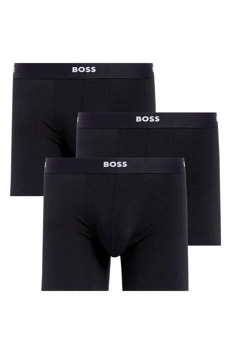 BOSS 3-Pack Boxer Briefs, Main, color, Black