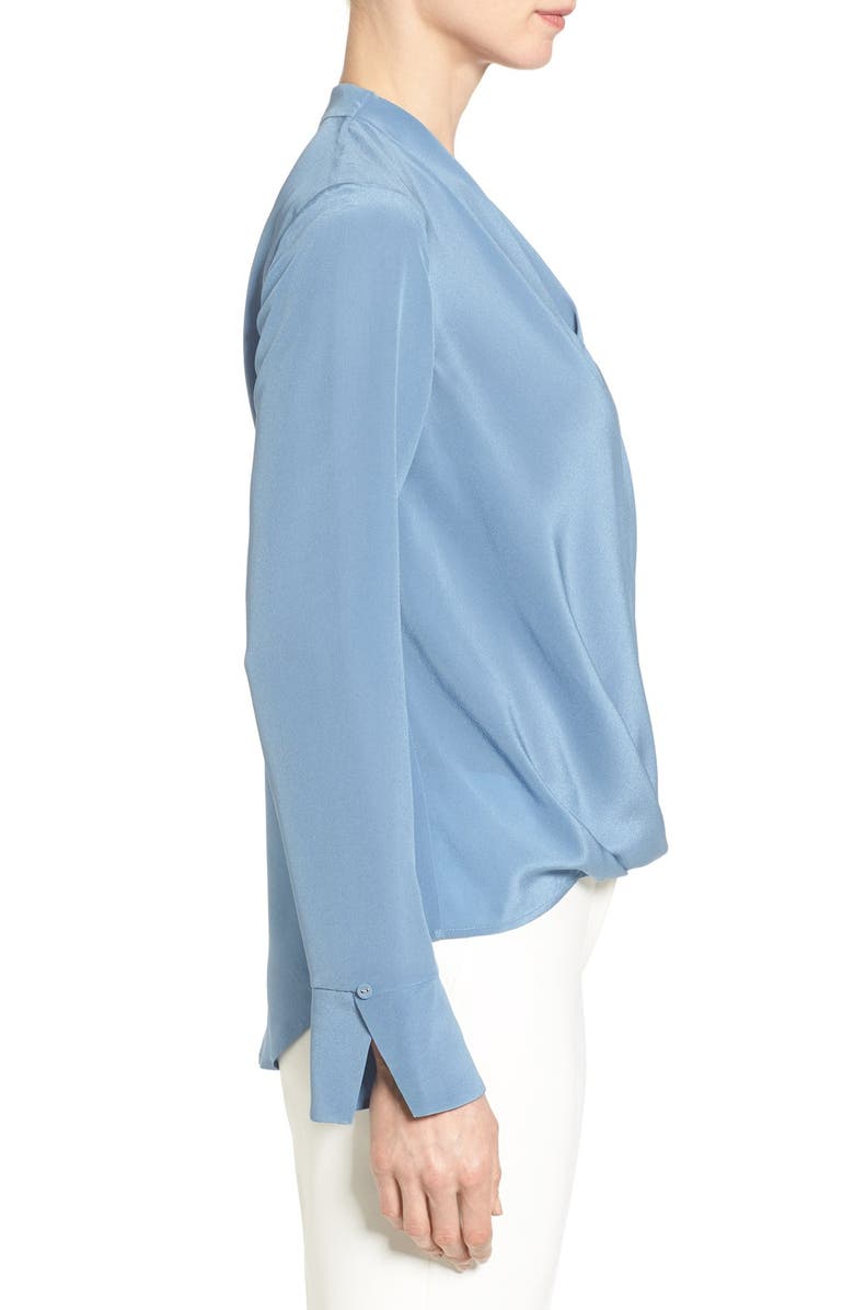 Emerson Rose Faux Wrap High/Low Silk Blouse, Alternate, color, 