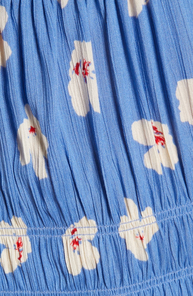 All in Favor Print Smocked Square Neck Top, Alternate, color, 