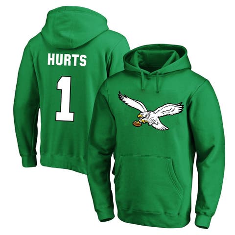 Men's Fanatics Jalen Hurts Kelly Green Philadelphia Eagles Big & Tall Fleece Name & Number Pullover Hoodie