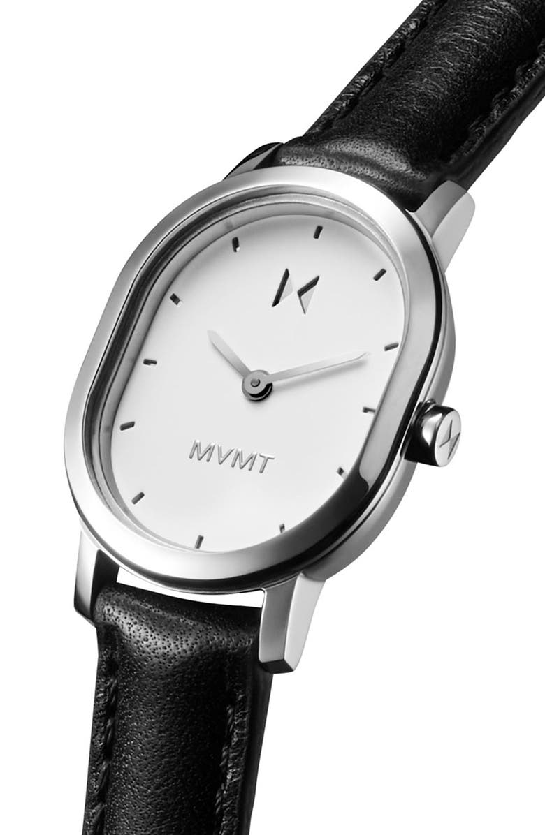 MVMT Carmel Oval Watch, 25mm, Alternate, color, Black