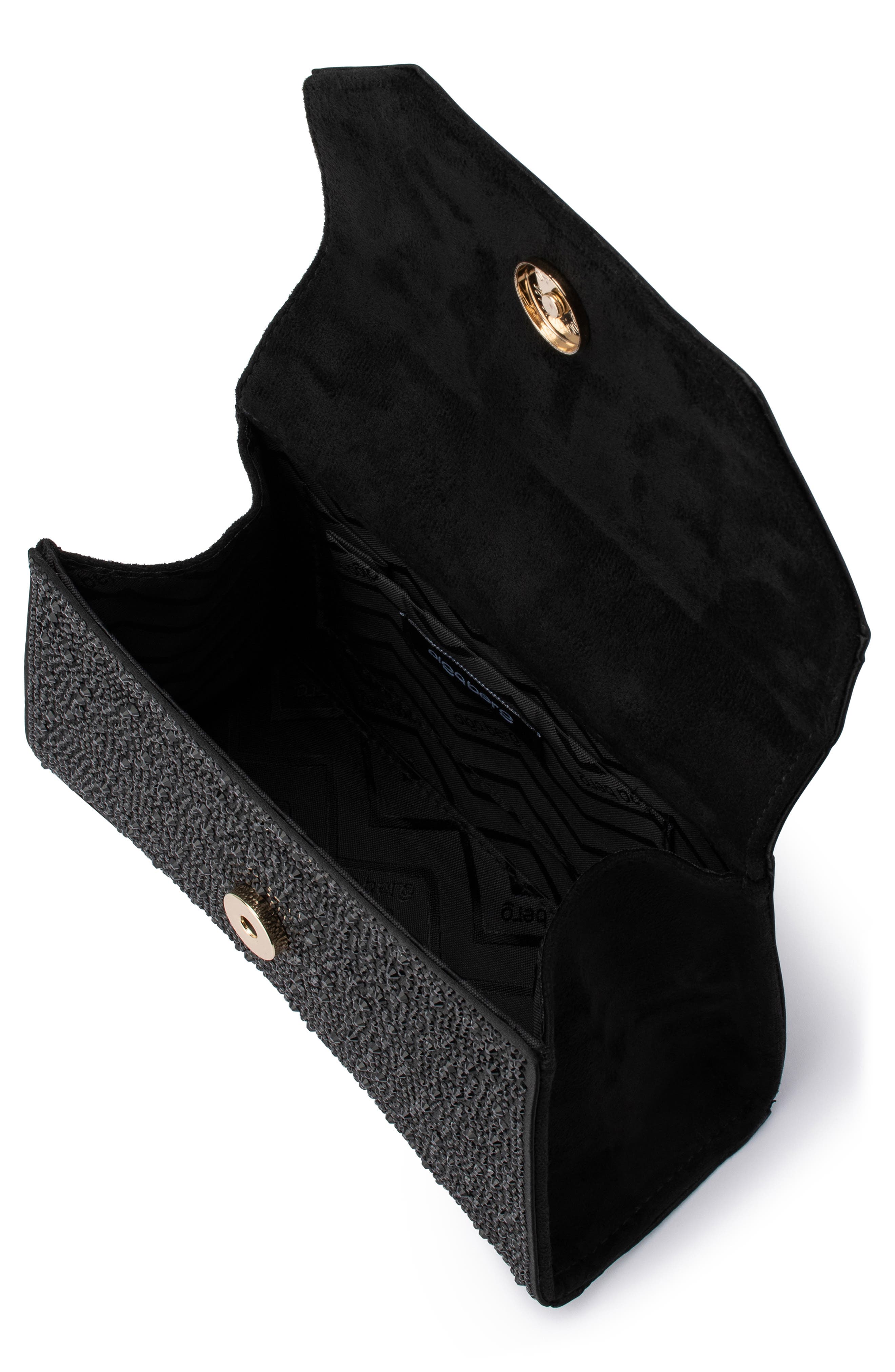 Olga Berg Kimmi Hotfix Top Handle Bag, Alternate, color, Black