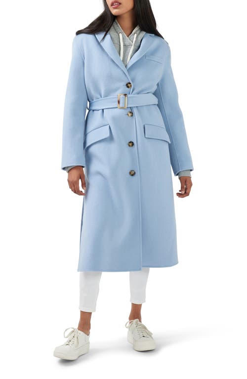 Belle & Bloom Skylight Longline Coat In Sky Blue