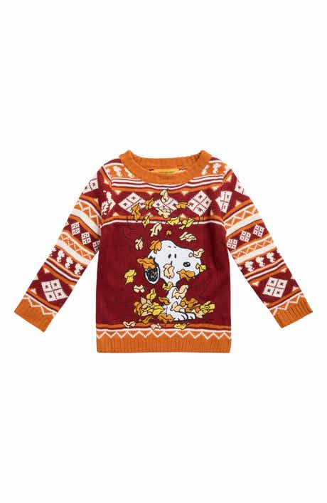 PEANUTS Kids' Peanuts Snoopy Leaf Pile Graphic Sweatshirt
