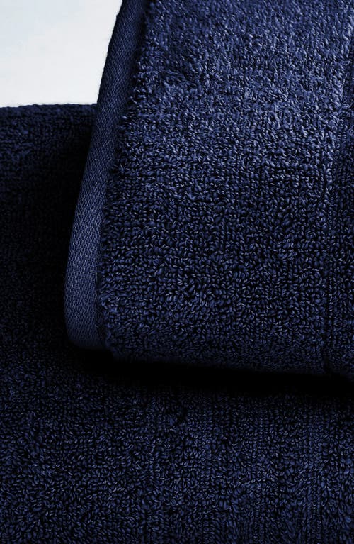 Woven & Weft Combed Cotton 4-pack Bath Towels In Blue