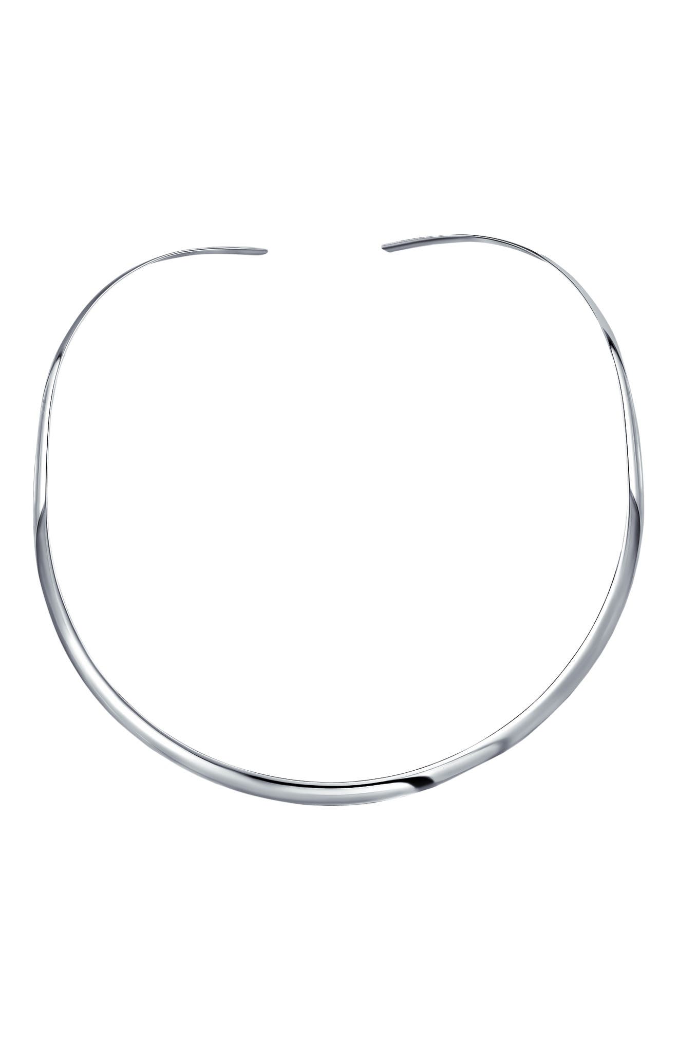 BLING JEWELRY Sterling Silver Slider Choker Necklace