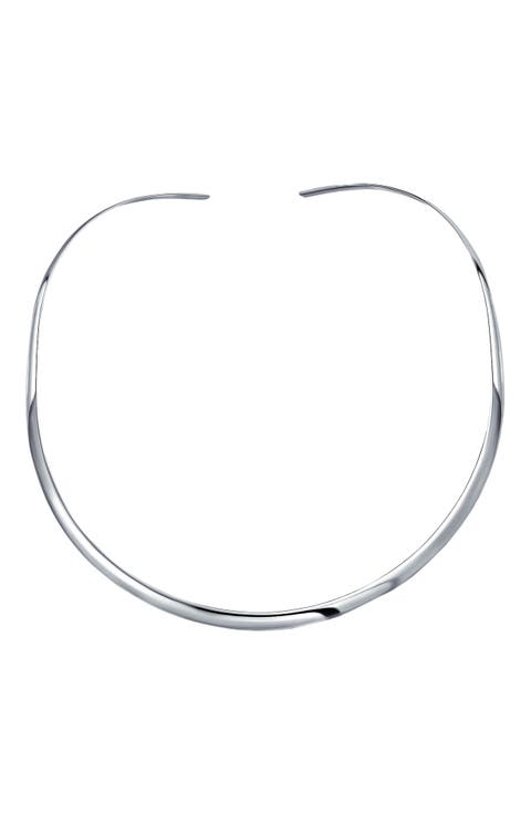 Sterling Silver Slider Choker Necklace