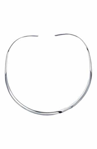 BLING JEWELRY Sterling Silver Slider Choker Necklace