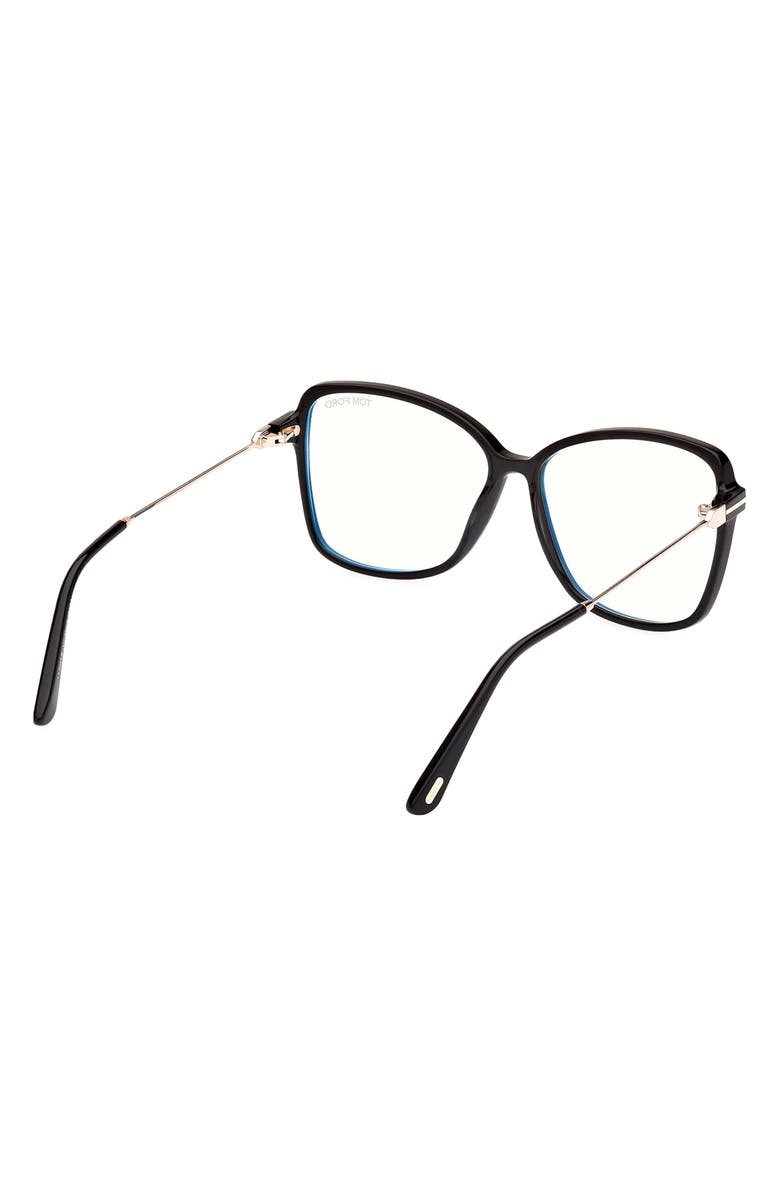 TOM FORD 53mm Butterfly Blue Light Blocking Glasses, Alternate, color, 