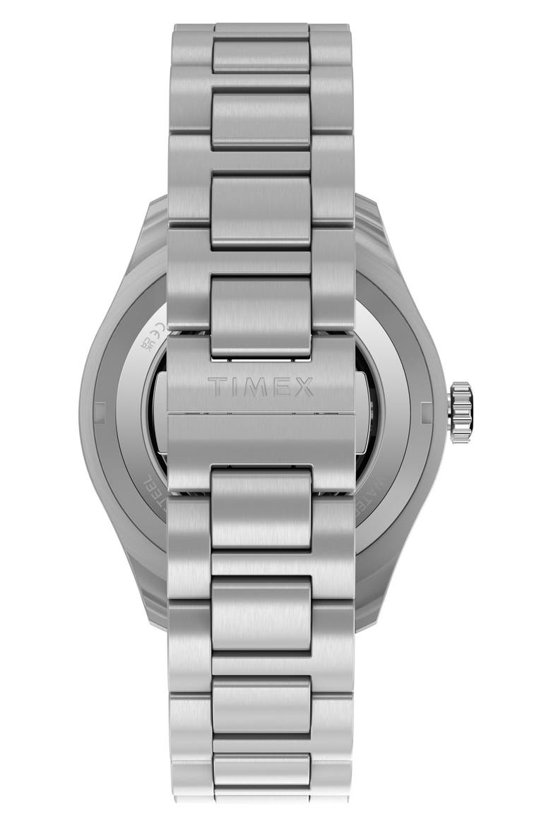 The Waterbury Heritage GMT Automatic Bracelet Watch, 41.5mm, Alternate, color, STAINLESS STEEL