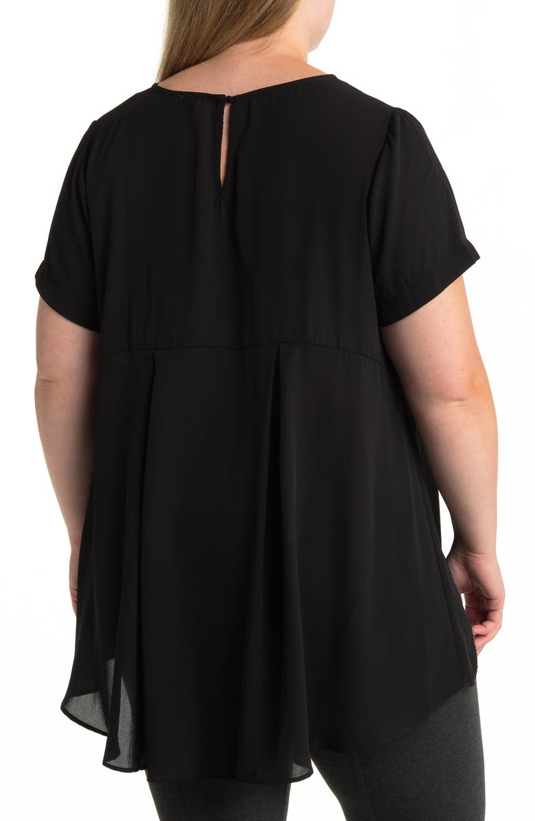 Vince Camuto Short Sleeve High-Low Blouse, Alternate, color, 