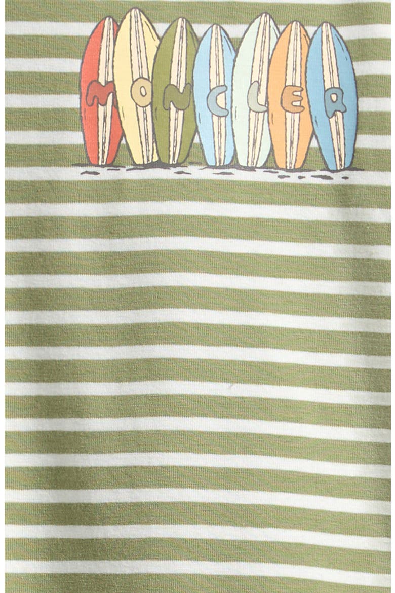 Kids' Surfboard Stripe Logo Graphic T-Shirt, Alternate, color, GREEN