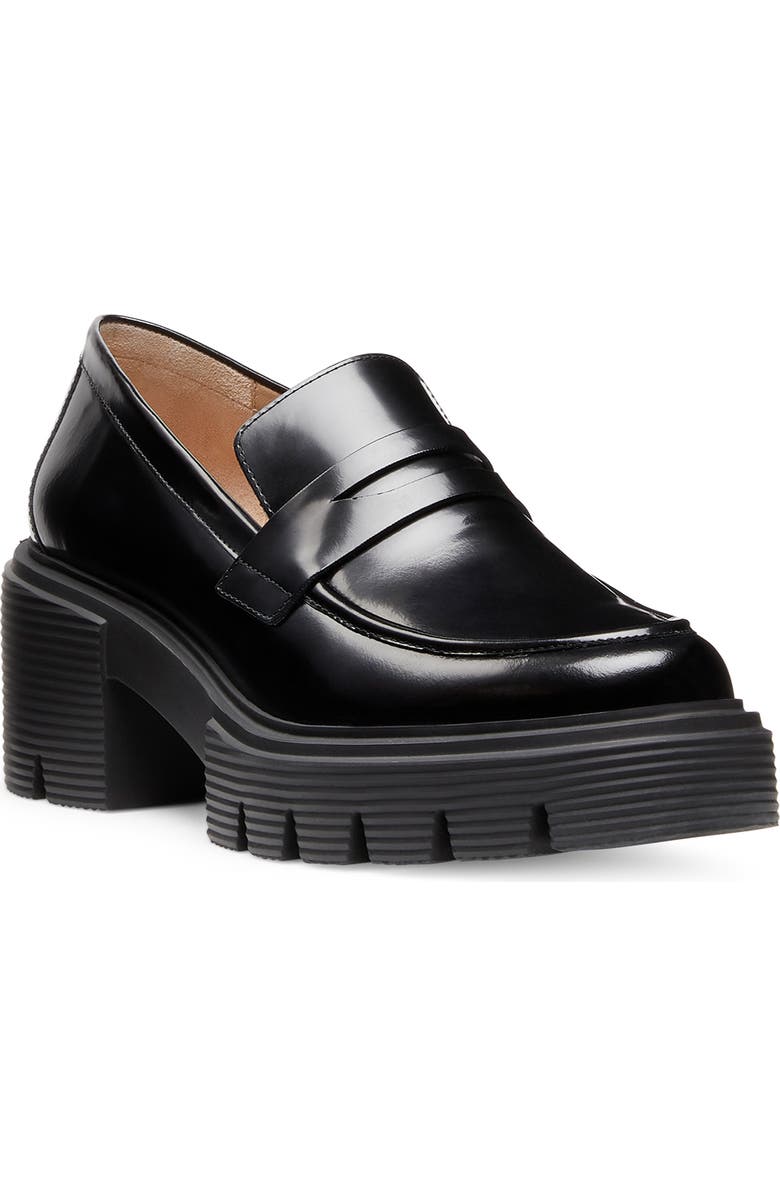 Stuart Weitzman Soho Loafer, Main, color, Black Smooth Leather