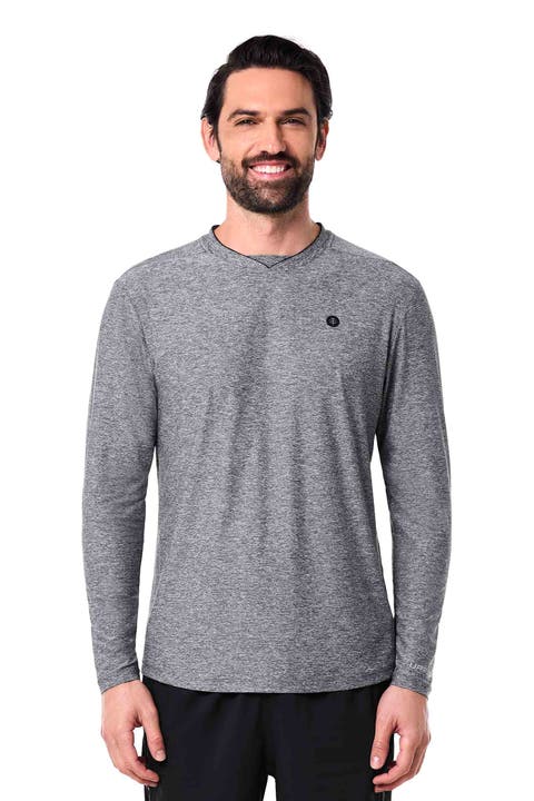 Men's Long Sleeve Tennis T-Shirt, UPF 50+ Sun Protection, Tiebreaker