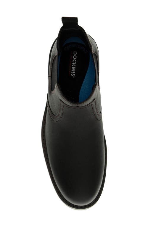 Dockers Men's Townsend Slip Resistant Faux Leather Comfort Boots In Black