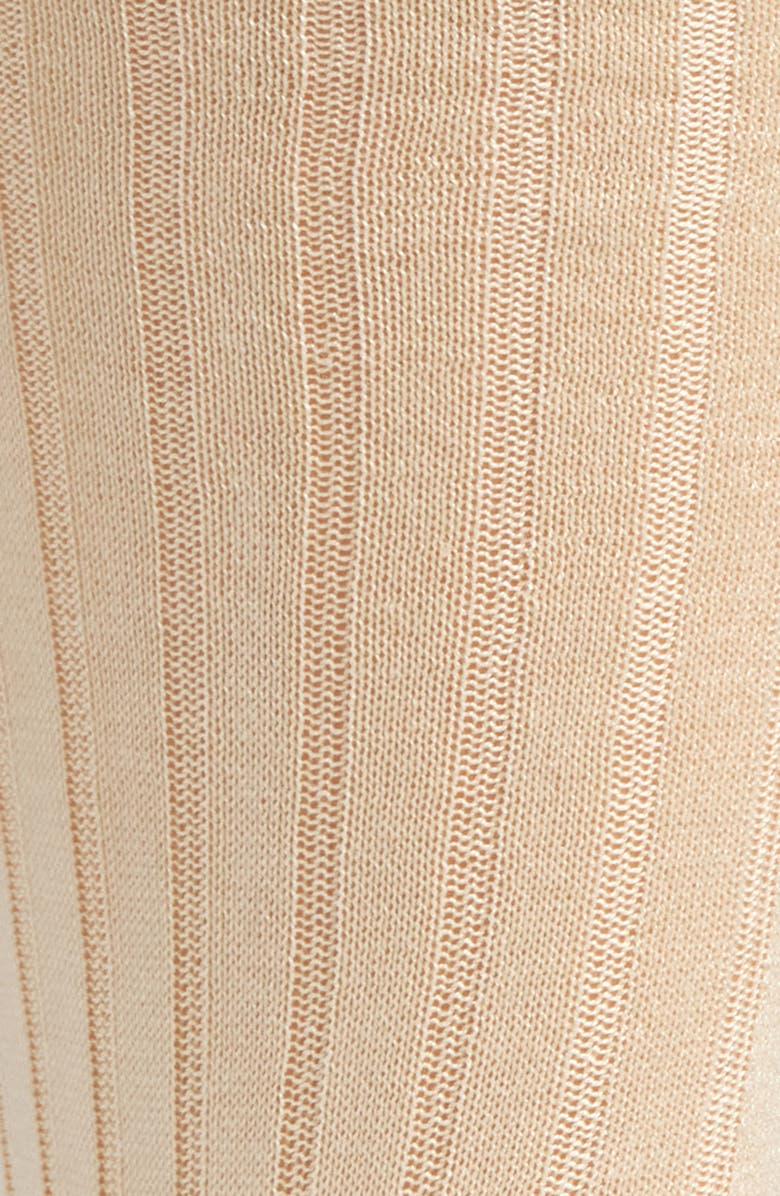 Canali Cotton Rib Dress Socks, Alternate, color, Natural