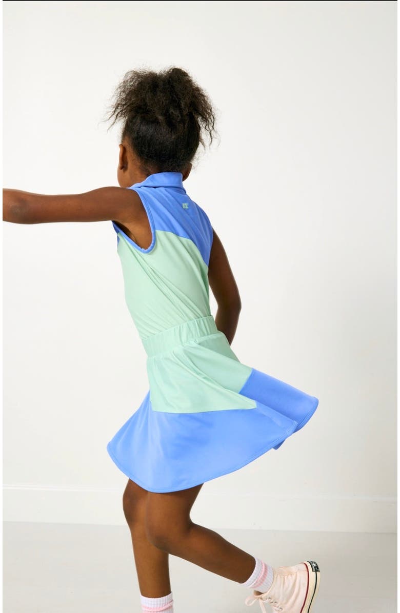 Courtside Kids Half Court Skirt, Alternate, color, Blue Green