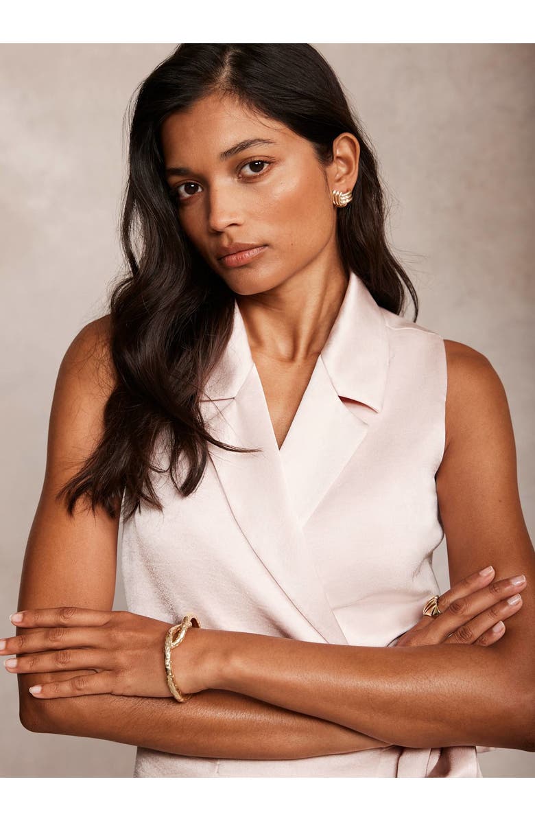 MINT VELVET Longline Wrap Vest, Alternate, color, Light Pink