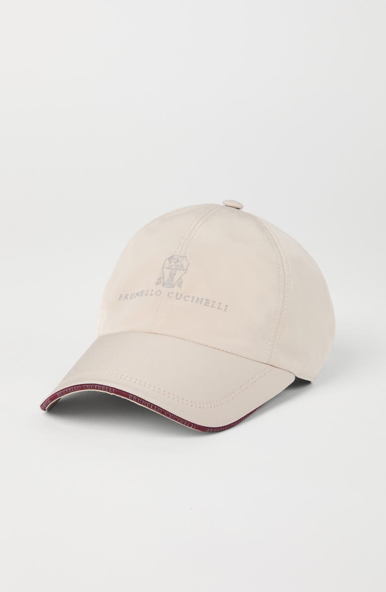 Brunello Cucinelli Water-resistant baseball cap, Alternate, color, Cool Beige