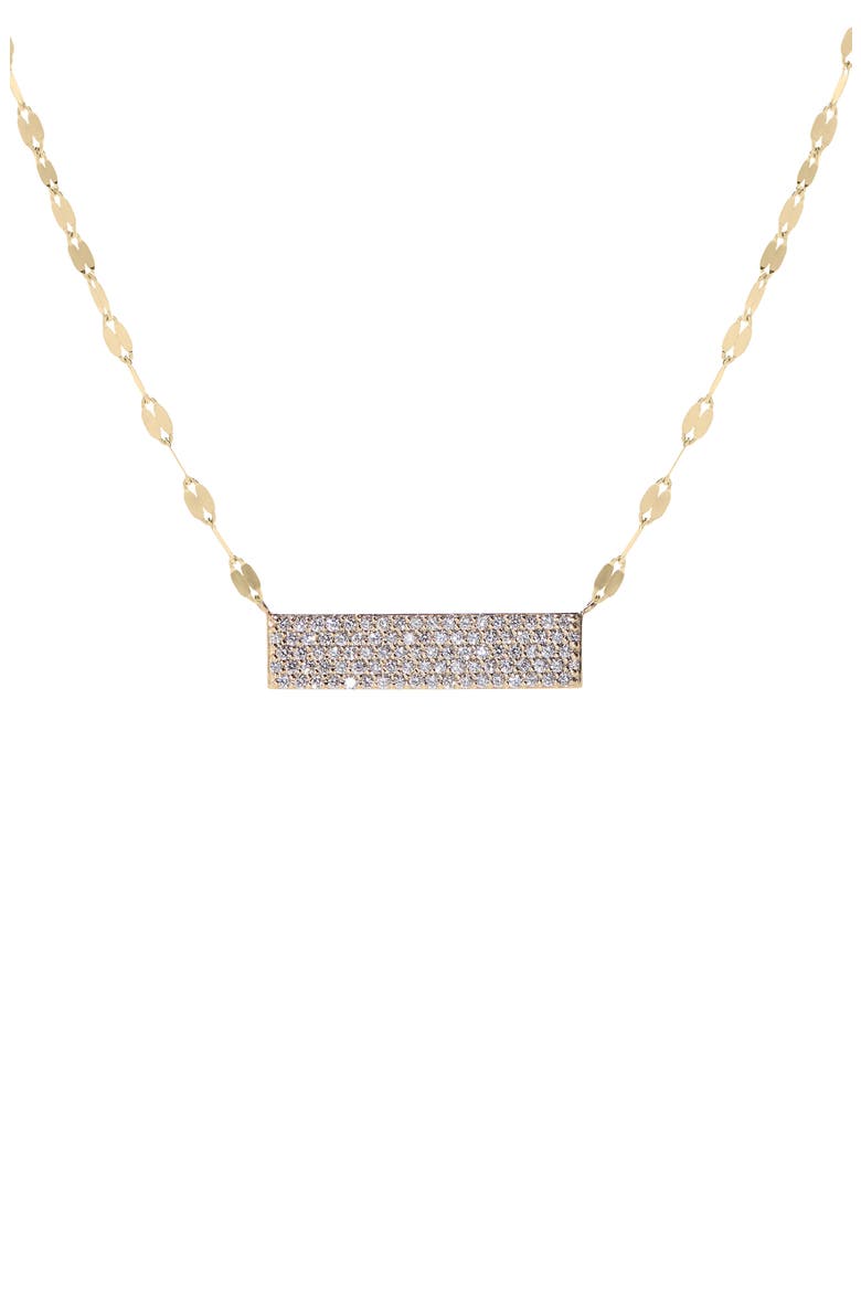 Vanity 14K Gold Tag Pendant Necklace, Main, color, YELLOW GOLD