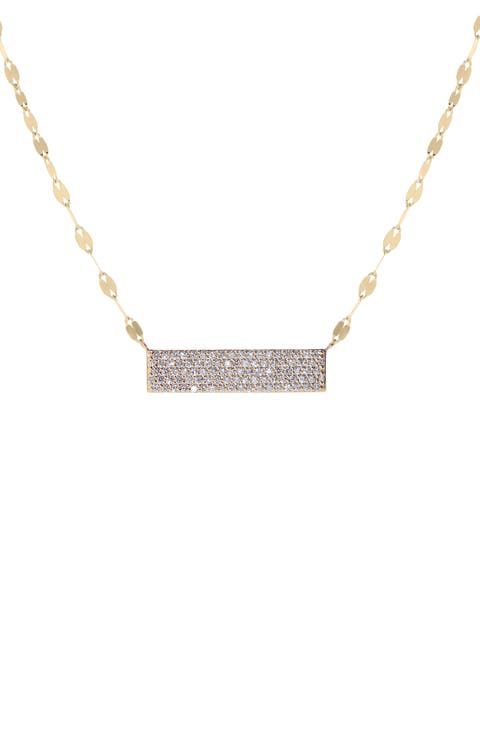 Vanity 14K Gold Tag Pendant Necklace