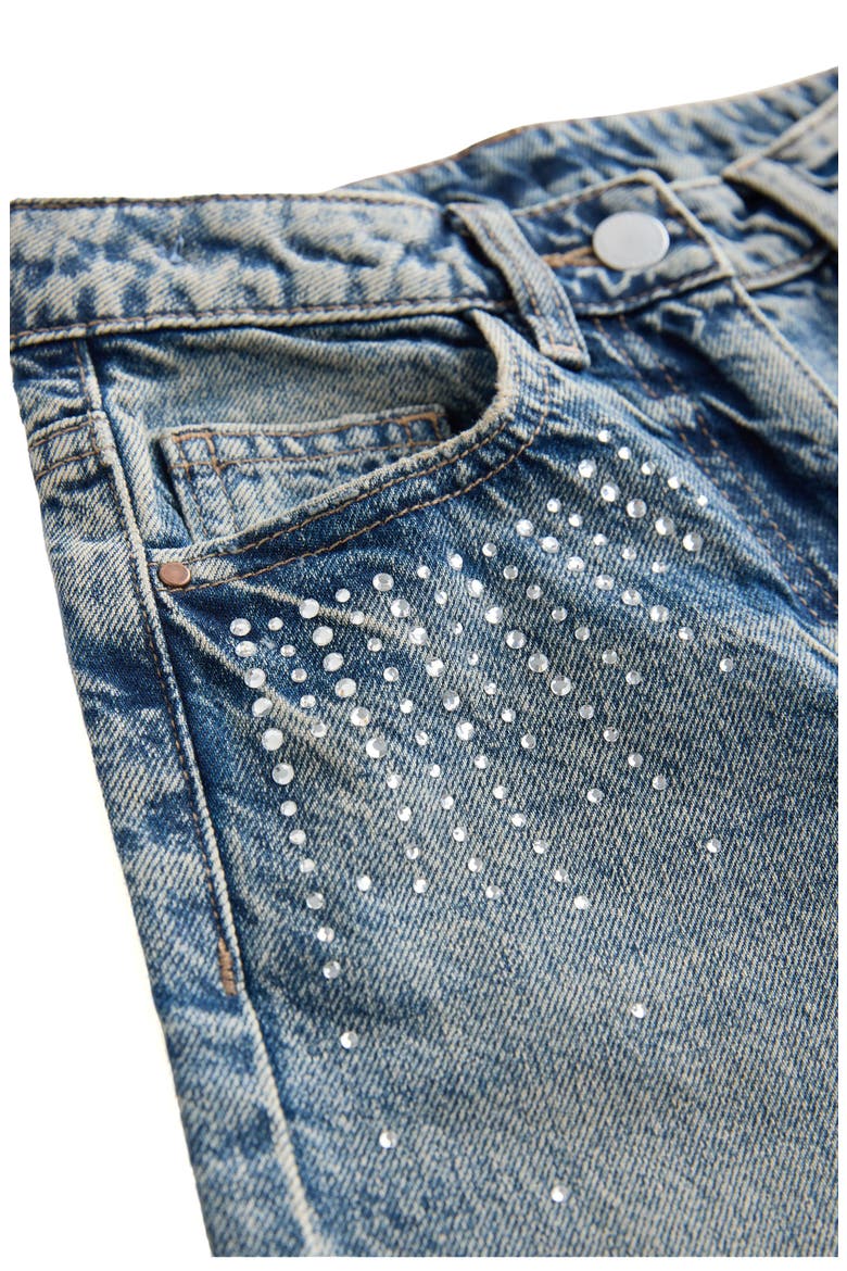 Kids' Sequin Splatter Jeans, Alternate, color, BLUE