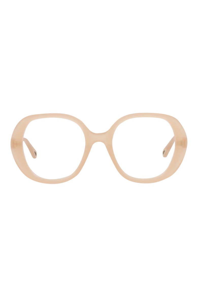 51mm Square Optical Glasses, Main, color, NUDE NUDE TRANSPARENT