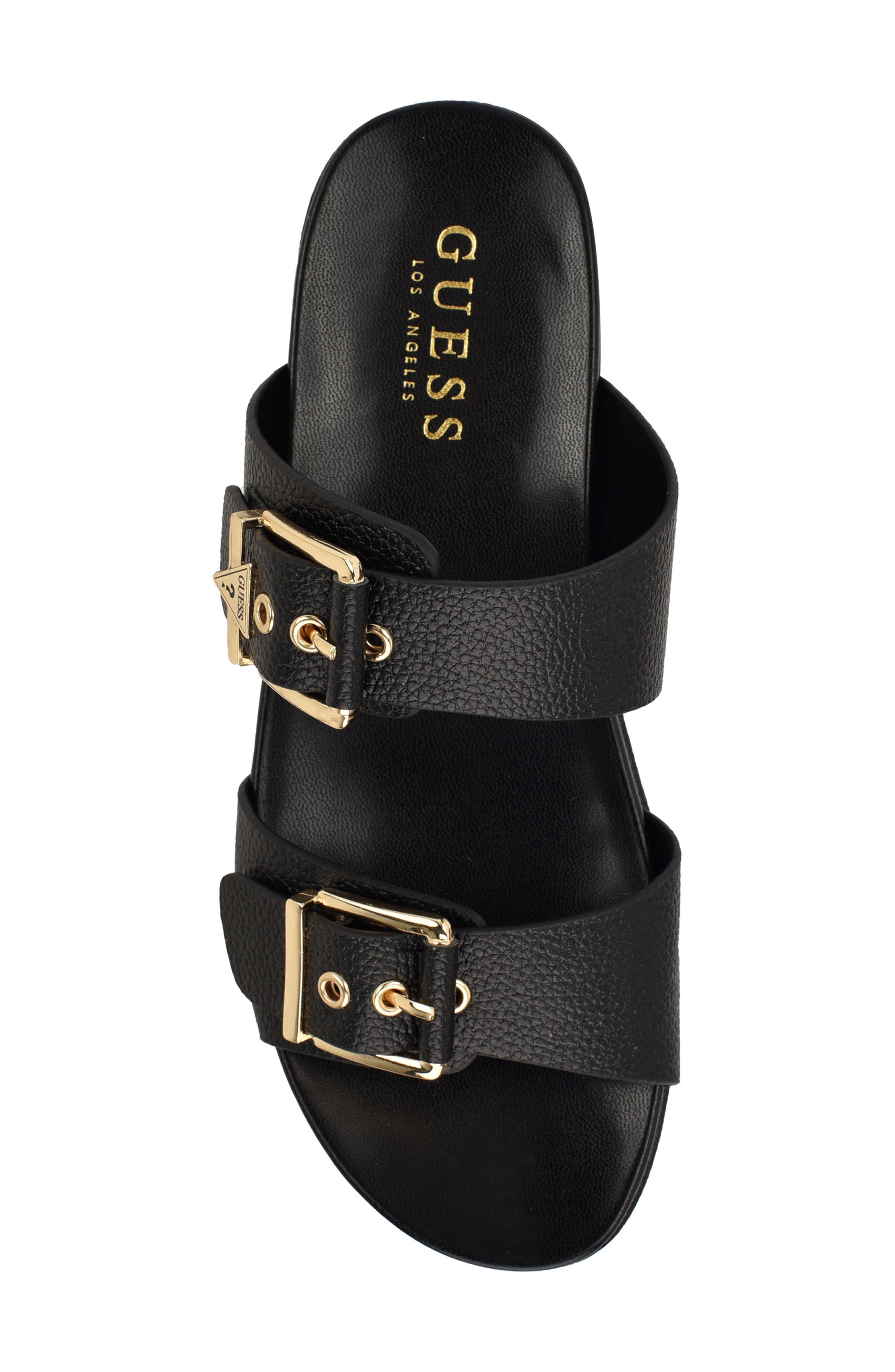 GUESS Platform Slide Sandal, Alternate, color, Black