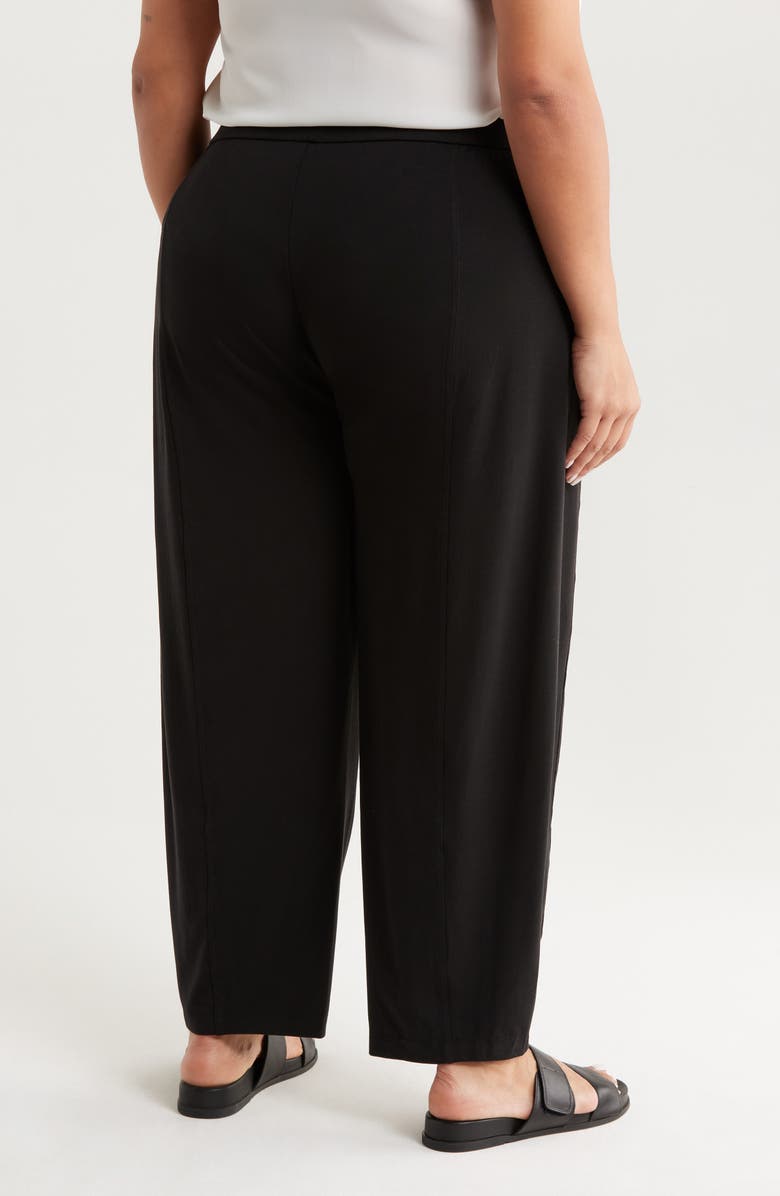 Eileen Fisher Jersey Ankle Lantern Pants, Alternate, color, Black