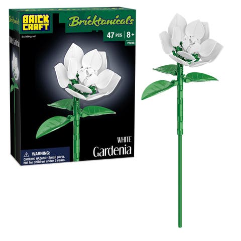 Bricktanicals White Gardenia Building Set