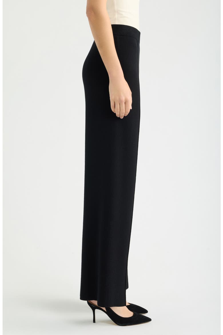 Wide Leg Sweater Knit Pants, Alternate, color, BLACK